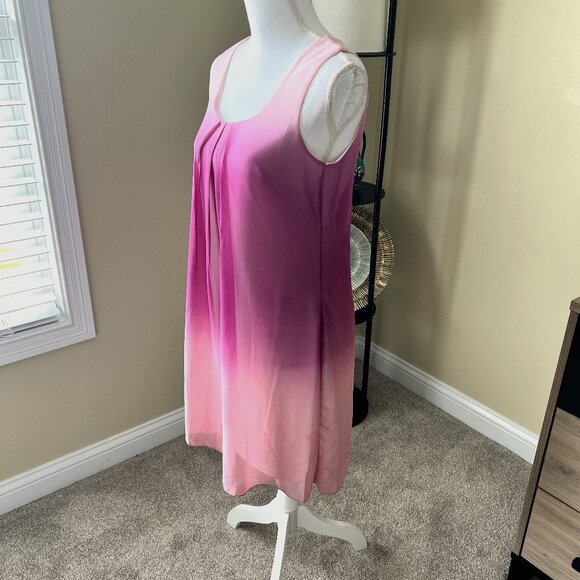 VENUS Two-Toned Ombre Purple Pink White Shift Dress - Picture 2 of 2